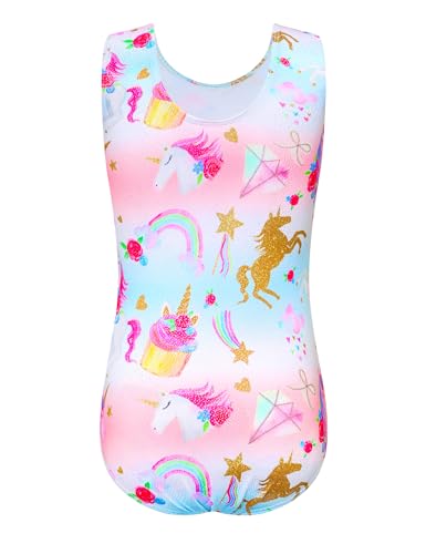 Image of Domusgo Toddler Leotard Gymnastics Long Sleeve, Sparkly Tumbling Dance Leotards for Baby Girls Kids Teens 2-14 Years
