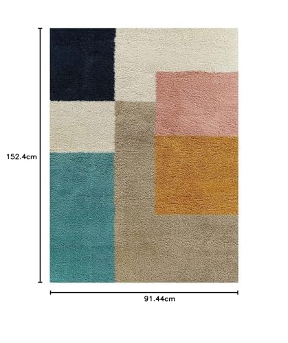 Image of Carpet Mahal Presence Gorgeous Design of Super Soft Shaggy Carpet for Living Room, Bedroom, Hall and Anywhere in Home. [3x5 feet]