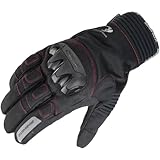 [コミネ] バイク用 グローブ プロテクトウィンターグローブ ブラック/レッド L GK-834 1279 秋冬春向け 防水 防寒 ストレッチ素材 プロテクター