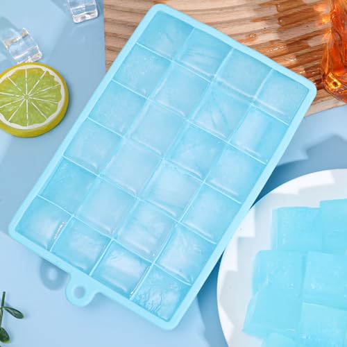Molde de hielo de silicona azul con tapa miniatura 5