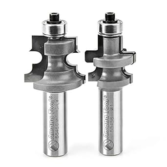 Amana Tool 55456 Carbide Tipped Flooring Router Bit Set with Nail Slot: 113/64