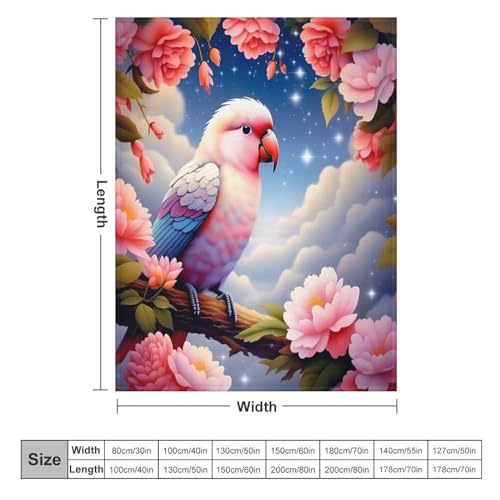 Couvertures polaires perroquet flannel douce 150x200cm