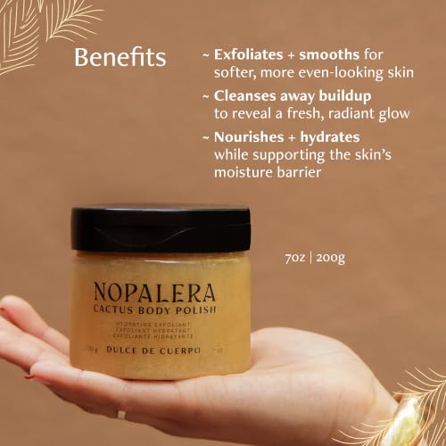Image of Nopalera Cactus Body Scrub and Exfoliator, Dulce De Cuerpo, 7 oz