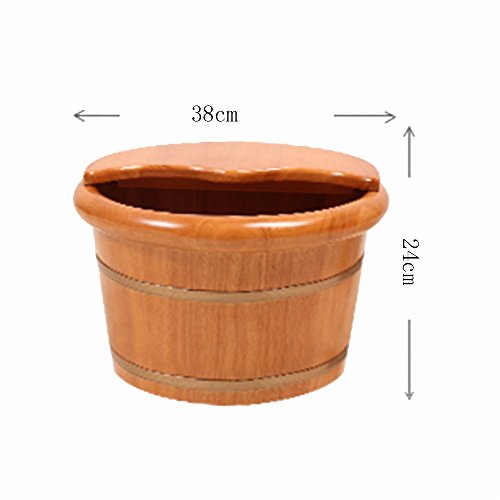 Spa de pies de madera sólida 38cm x 24cm miniatura 2