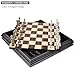 AMEROUS 12.5 inches Wooden Chess Set with Metal Chess Pieces，Classic Board Game w/ 2.5'' King/Storage for Chessmen/Instructions, Chess Sets for Adults, Kids, Beginner