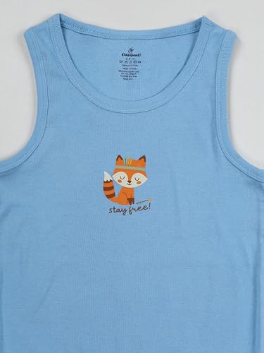 Image of KiddoPanti Boys 100% Cotton Vest Pack of 3 | Cotton 1x1 Rib Knit Sleeveless Innerwear | Soft & Breathable Kids Vest