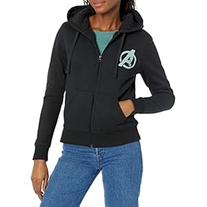 Amazon Essentials Disney | Marvel | Star Wars | Princess Women’s Fleece Sherpa-Lined Full-Zip Hoodies