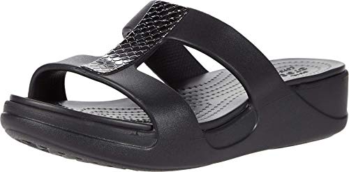 Crocs Unisex Adult Monterey Metallic Wedge Open Toe Sandal