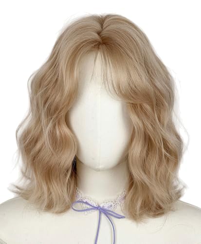 TEDPRBGE Short Curly Wig Curly Wavy Bob Hair Fiber Hair