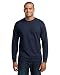 Port & Company Men's Tall Long Sleeve 50/50 Cotton/Poly T Shirt 2XLT Navy