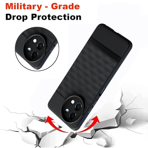 Image of Shockproof Case for Vivo Y38 5G / Y58 5G | Full Camera Protection | TPU Flexible Back Cover for Vivo Y38 5G / Y58 5G (Matte Black)