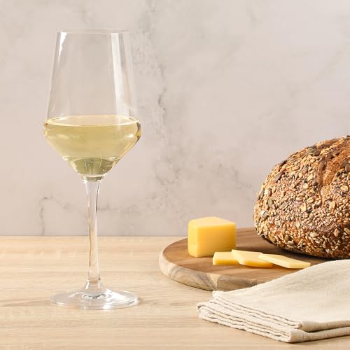 Sur La Table Kitchen Essentials Vino Breeze Crystal Clear 14 OZ 4 Pack All Purpose White Wine Glass With Modern Curve Silhouette by Sur La Table - Image 5