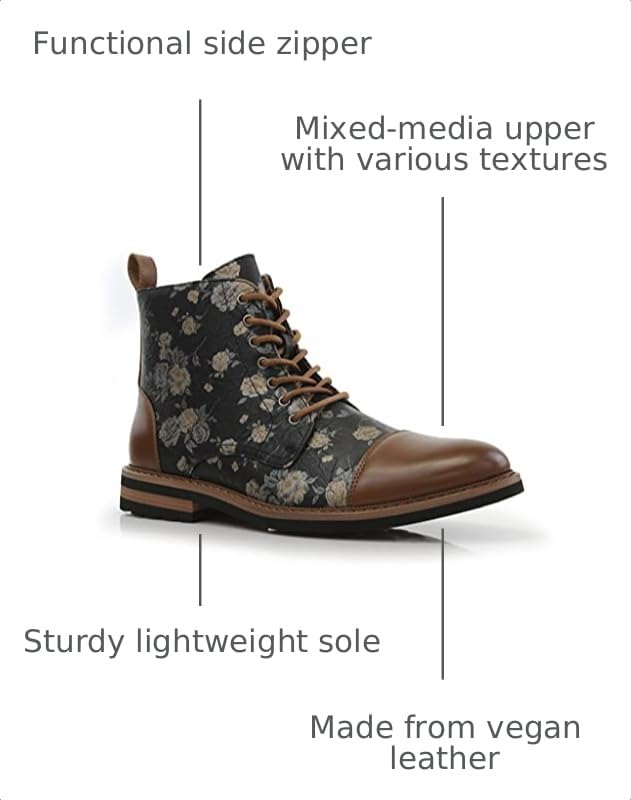 Image of Polar Fox Men's Ankle Dress Boots | Lace-up Casual Fashion Boot Collection | Cap Toe & Plain Toe Styles |