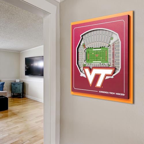 Image of YouTheFan Officially-licensed NCAA Stadium Series 3D Wall Art - multi-layer team stadium replica, detailed sports fan gift, indoor decor
