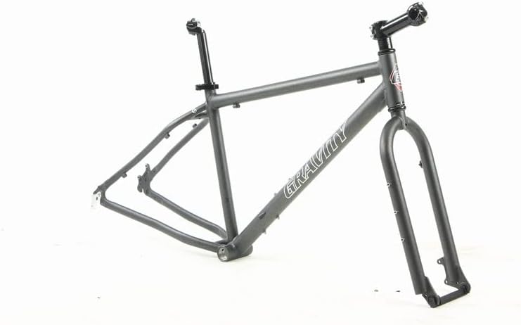 Miniatura 8 de Gravity Horquilla de marco de bicicleta para ruedas de 26 pulgadas con poste de sillín y abrazadera de tija de asiento.