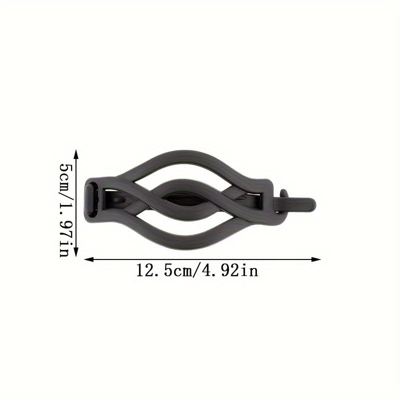 4 Pinzas Planas para Cabello, Clips Planos Redondos Franceses para Cabello Grueso o Fino, Broches Antideslizantes Vintage para Mujeres y Niñas miniatura 2