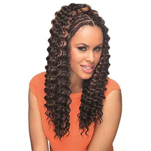 Cherish/Deep Twist Bulk 22'' / Crochet Hair Braids/Colour - 1B / Pack of 3, Black, 22 inches - Image 3