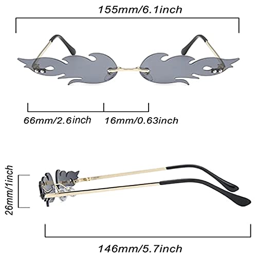 3 Pezzi Occhiali da Fuoco, Occhiali Senza Cornice