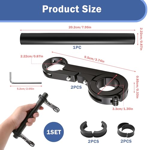 Fahrradlenker Verlängerung, Aluminiumlegierung Lenker Erweiterung für Fahrrad & Motorrad, Lenkerverlängerung mit Doppelter Klemmbasis für Lenker mit Einem Durchmesser
