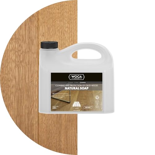 WOCA Natural Soap, Natural |2.5 L| - Concentrated Wood Cleaner for oil or wax finished hardwood floors, tables, millwork, cutting boards, and countertops.