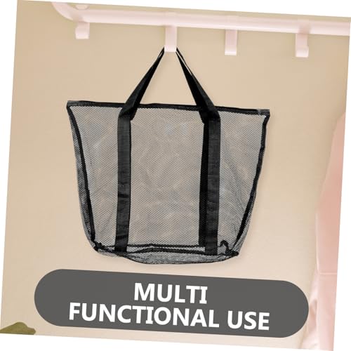 PartyKindom Family Beach Gear Large Capacity Mesh Tote Bag Transparent Single Shoulder Carrier for Travel Shopping and Beach Activities3