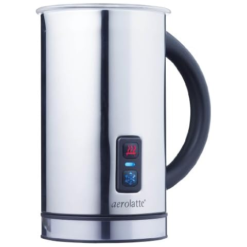 aerolatte Compact Automatic Hot or Cold Milk Frother and Cappuccino Foam Maker, Stainless Steel, 11.5-Ounce Cover