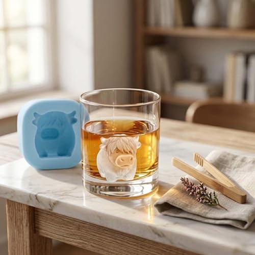 Image of Mini Highland Cow Mold, Tray, Reusable Tray for Home Entertaining, Dishwasher Mould, Single Piece Maker