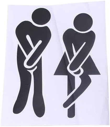 Cute Man Woman Washroom Toilet Wc Bathroom Wall Door Sticker Diy Home Decor Durable Service Durable and Useful