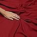 Anili Mili's Triple Stitch Embroidery Affordable 4 PC Bed Sheet Set - Queen Size, Burgundy Red