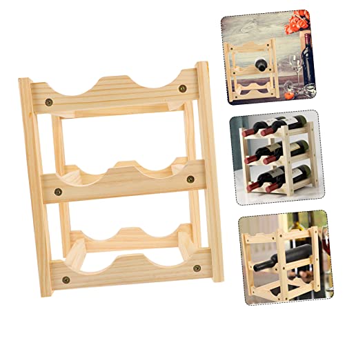 Soporte de vino de madera para 6 botellas miniatura 2