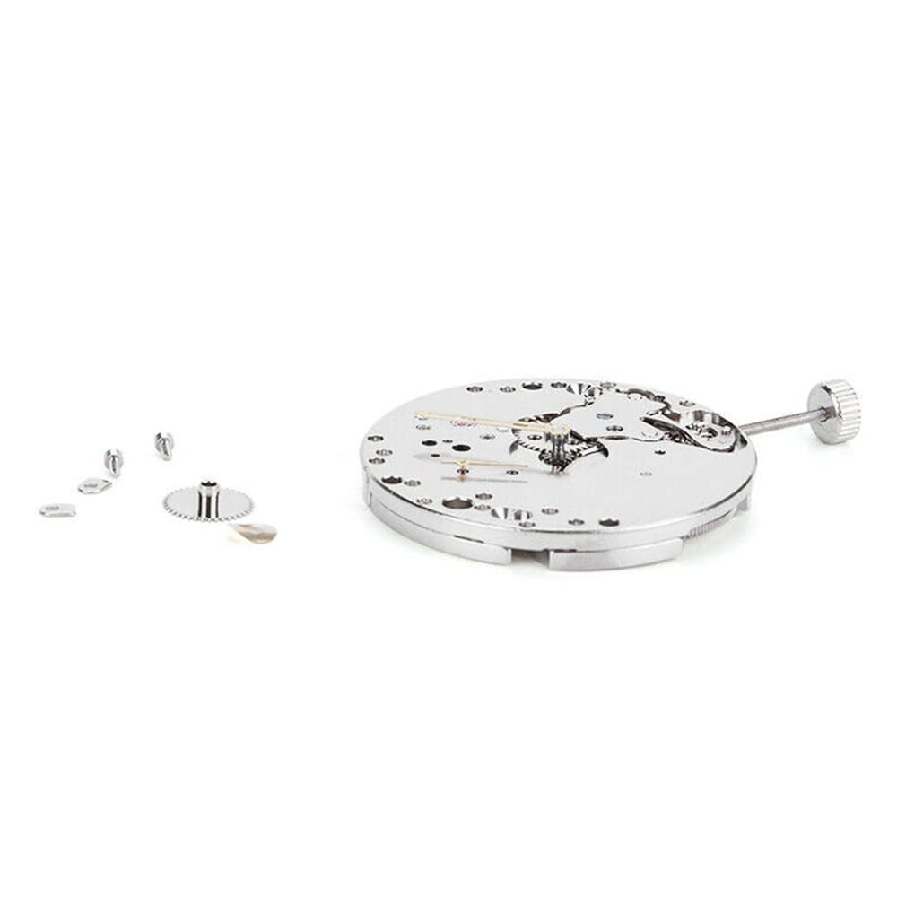 N//B Mechanisches Uhrwerk mit Handaufzug 6497 ST36, Uhrengehäuse aus Stahl