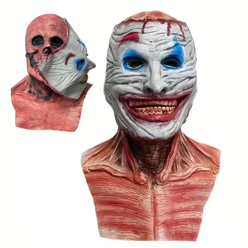 Masque de clown effrayant à mâchoire mobile pour animer vos costumes de cosplay