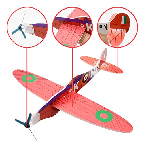 Yoliko 24 Pack Glider Planes - 8" Foam Airplane For Kids, Party Favor Airplanes, Carnival Prizes, Airplane For Birthday, Outdoor Flying Toys Paper Airplane Kits For Kids Boys Girls Valentines Gifts #TOP3