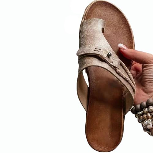 Big Toe Bone Corrector Sandals, Summer Comfortable Foot Correction Sandals Women, Bunion Corrector for Women(Gray,5)