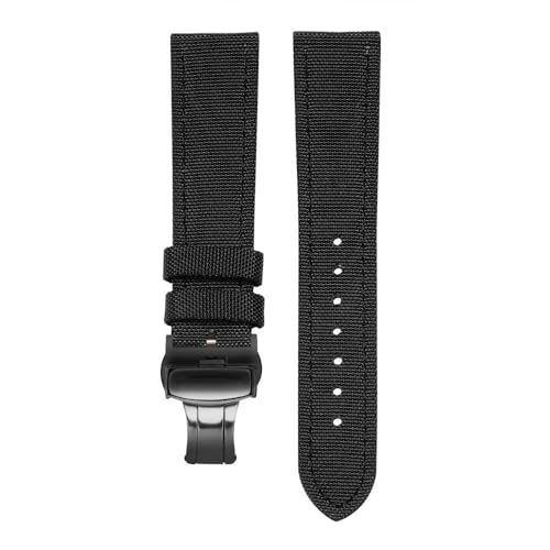 Bracelet de montre en toile Maurice Lacroix Pontos noir nylon de qualité supérieure