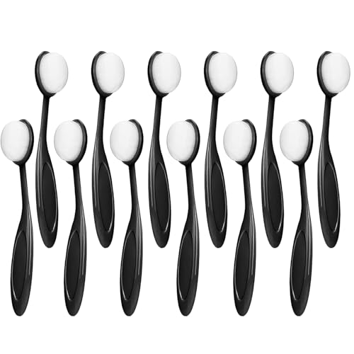 6 Pack Ink Blending Brushes for Crafting Stencil Brushes Tool for Stamping Scrapbooking Card Making Ink Blending for Crafter (Size 4 Black Handles)