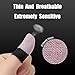 Finger Sleeves for Gaming,6 Pack Gaming Finger Sleeves,Black Thumb Sleeve for Mobile Gaming,Compatible with All Touchscreen Devices Smooth Feel Anti-Sweat Extremely Thin