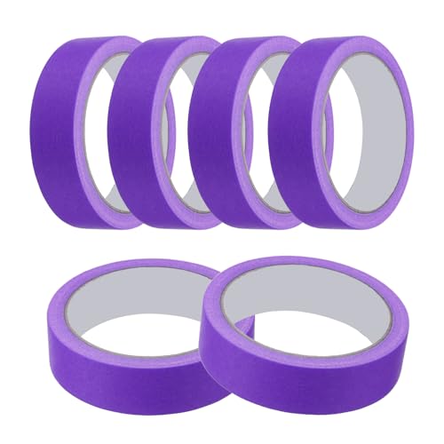 Image of MECCANIXITY Masking Tape 1 Inch x 21 Yard Painters Tape Adhesive Paint Tapes for DIY Crafts Arts Wall Painting Labeling Car Home Office Decoration, Purple, Pack of 10