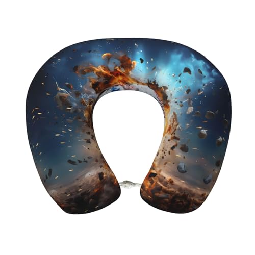 Almohada u-shaped viscoelástica para viaje y cuello miniatura 1