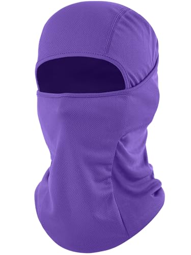 ROXUN Ski Mask Balaclava Shiesty Motorcycle Summer Cooling Breathable UV Protector for Men/Women Purple