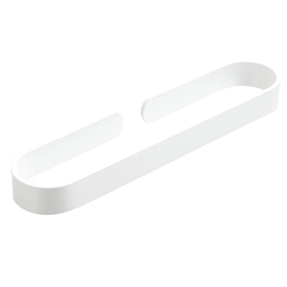 SOVORM Toallero de Acero Inoxidable con aro Negro para baño, toallero de Pared, Accesorios de baño (Negro, 40 cm) Toallero de Pared (Blanco, 50 x 7 cm) The New