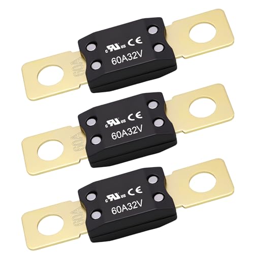 Weasch 60A MEGA/AMG Fuse, UL Recognized Component, Bolt Mount Automotive