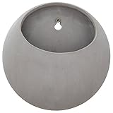 Rivet Modern Round Earthenware Wall Mount Planter, 7.75