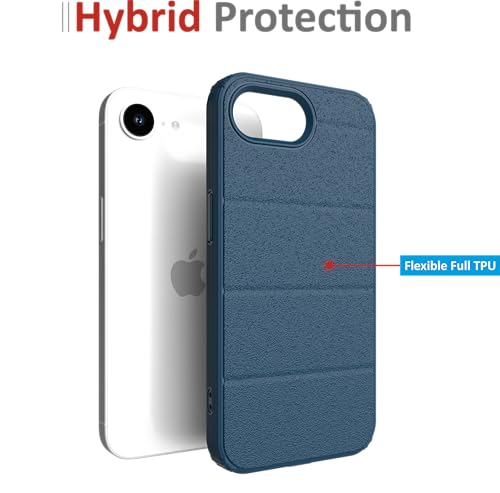 Image of for iPhone Case 16e, [Military Grade Drop Protection] Shockproof Slim Hybrid Phone Case for iPhone 16e - Indigo Blue