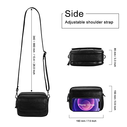 Genuine Leather Purses for Women Trendy Crossbody Bags Small Clutch Purse Shoulder Stachel Handbag Camera Bag3