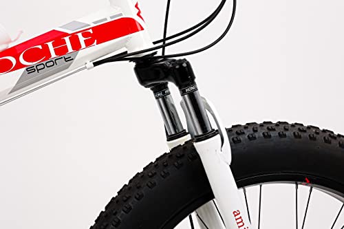 Image of SOCHE Amigo FT, Mountain Cycle with 21 Speed Shimano Gear, 26 * 4.0 inch high Carbon Steel Foldable Frame, (Ideal for Unisex Adults)