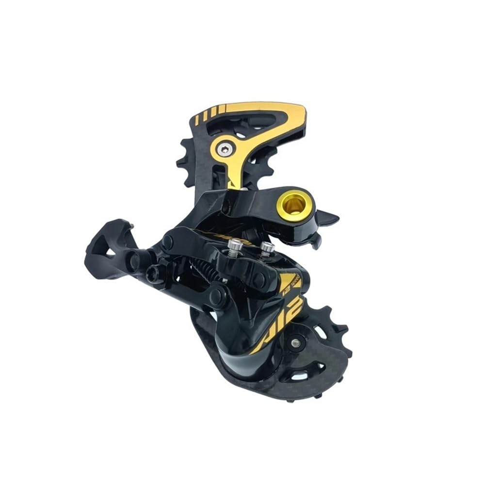 Desviadores AT12 MTB Bike Bicycle Groupset 1X12Speed ​​Trigger Shift Palanca y desviador Trasero Desviador Trasero(AT12 SL Gold)