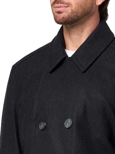 Image of Nautica Men's Wool Blend Peacoat - Double-Breasted Winter Coat, Regular, Big & Tall Sizes