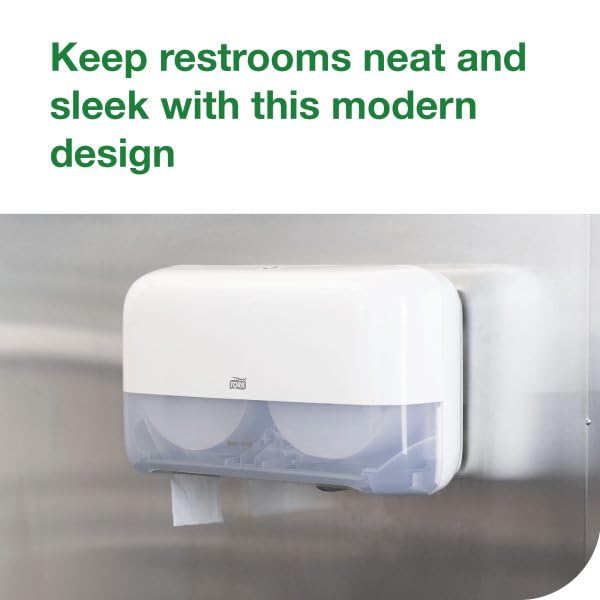 Tork Doppelrollenspender für Mini Jumbo Toilettenpapier Weiß T2, 555560