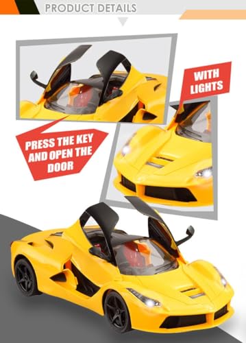 Image of SUPER TOY Open Door Remote Control Car for Boys 3-14 Years High Speed Sports RC Car Spray Booster Rechargeable Toy for Kids with Charging Cable Birthday Gift